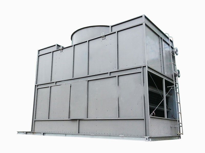 Mixed-flow closed cooling tower