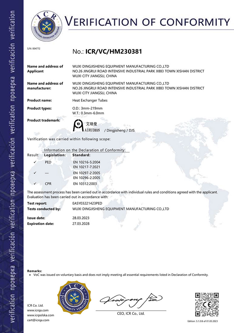 VERIFICACIÓN DE LA CONFORMIDAD